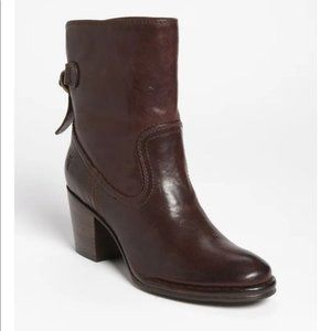 FRYE Leather Lucinda Short Heeled Ankle Boot